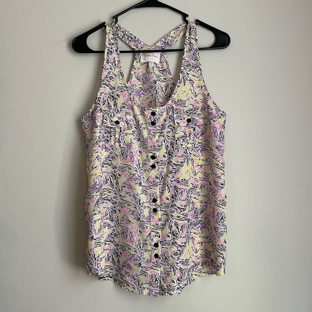 Yumi Kim Myla Racerback Tank Top Zebra Multicolor Colorful size Small